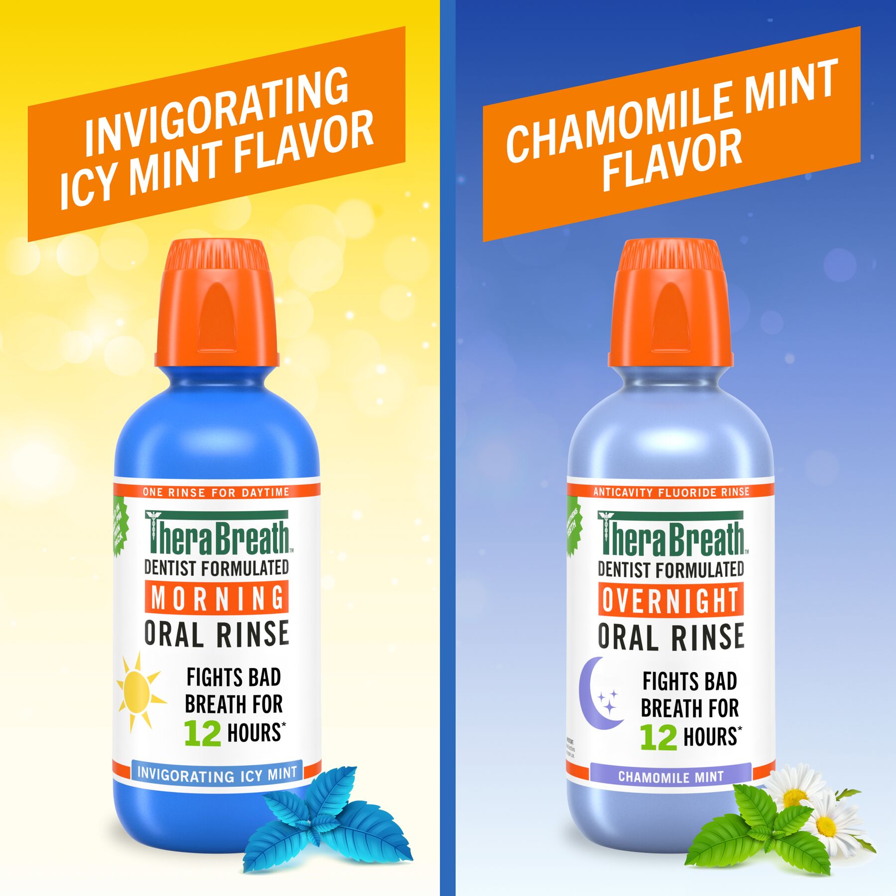 TheraBreath AM + PM Mouthwash Bundle. Morning & Overnight Rinses. 16 fl oz. 2-Pack - Image 5