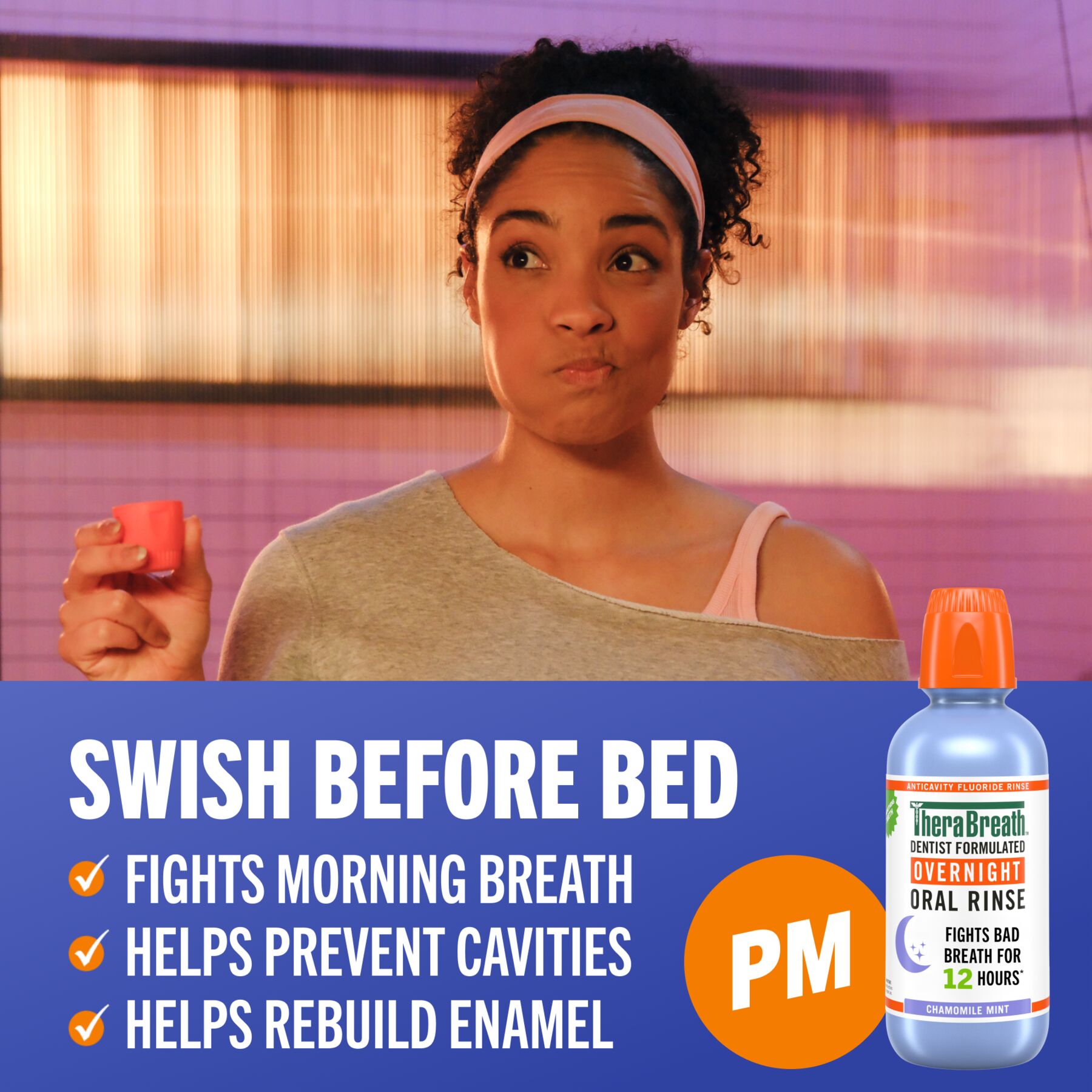 TheraBreath AM + PM Mouthwash Bundle. Morning & Overnight Rinses. 16 fl oz. 2-Pack - Image 7