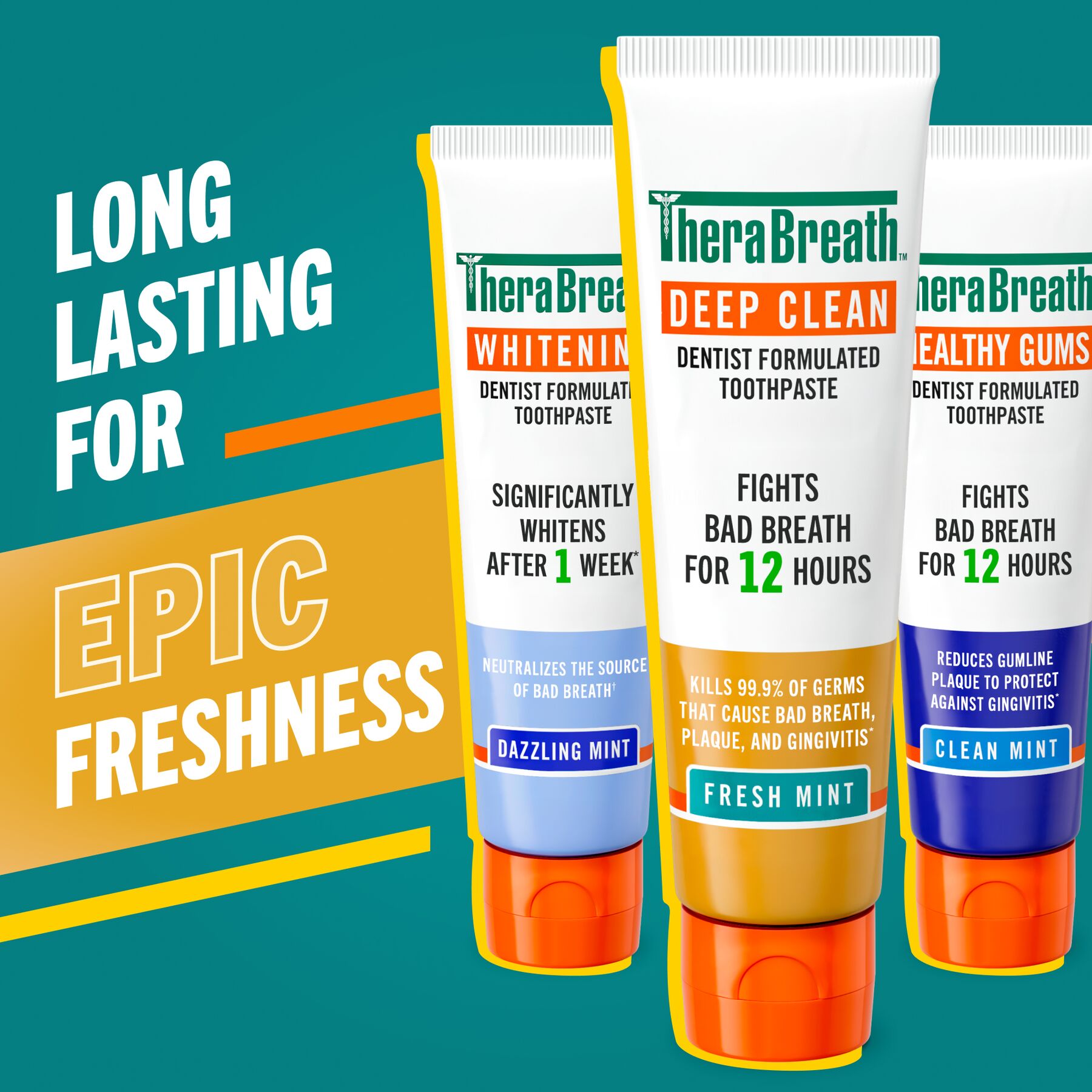 TheraBreath Deep Clean Toothpaste. Helps Fight Bad Breath. Fresh Mint - Image 2