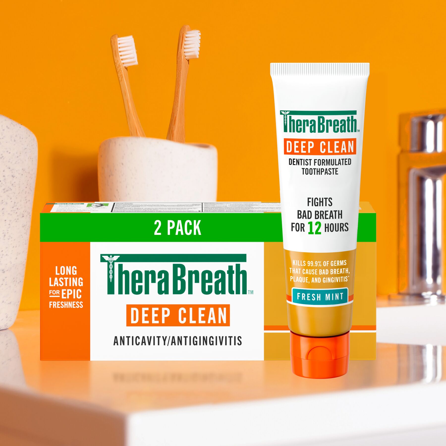 TheraBreath Deep Clean Toothpaste. Helps Fight Bad Breath. Fresh Mint - Image 6