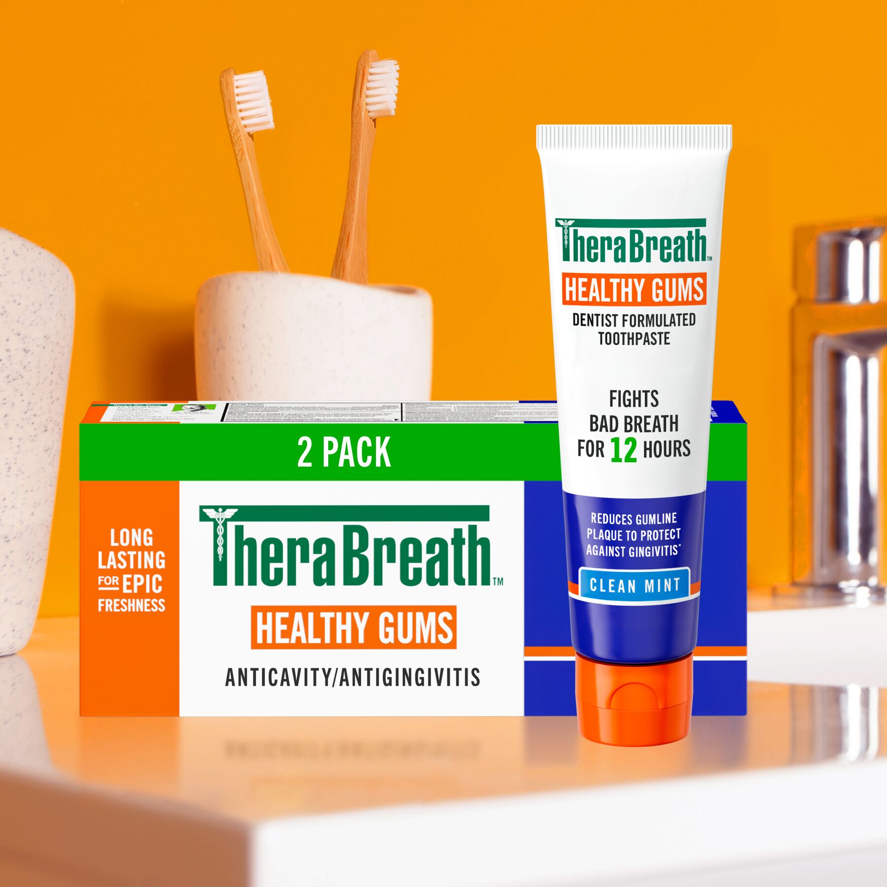 TheraBreath Healthy Gums Toothpaste. Helps Fight Gingivitis. Clean Mint - Image 6