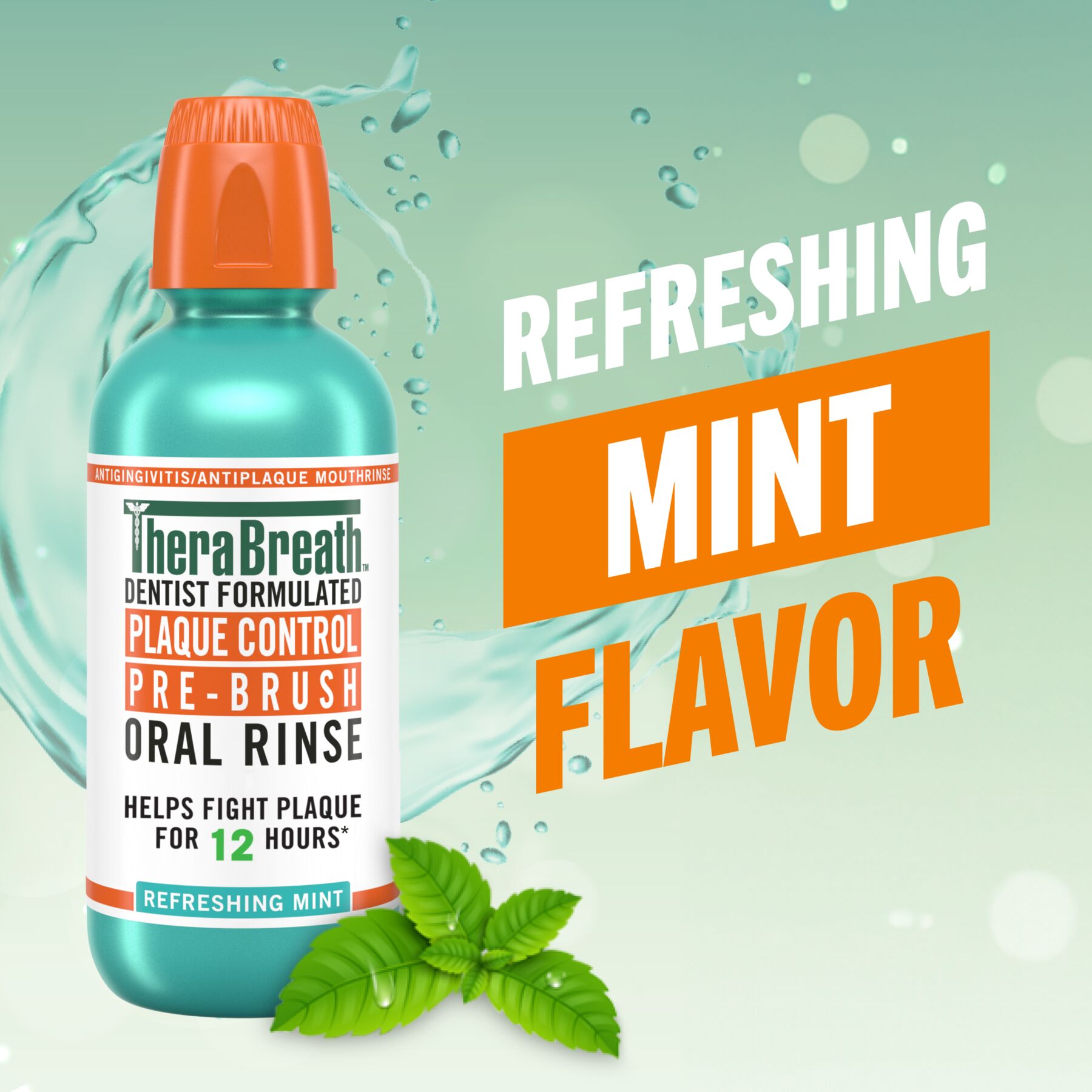Plaque Control Pre-Brush Oral Rinse - Refreshing Mint Flavor - Image 2