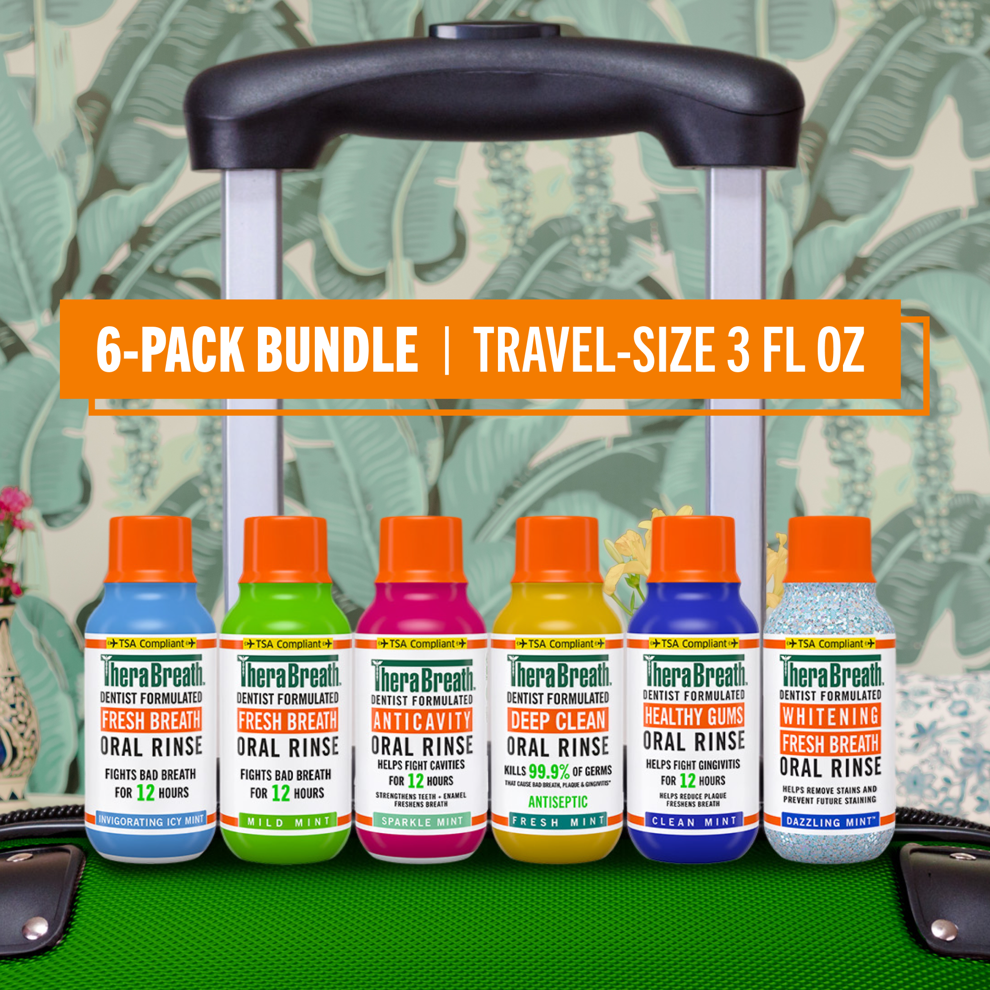 Travel-Size Mouthwash - TheraBreath Variety 6-Pack Bundle - Image 2
