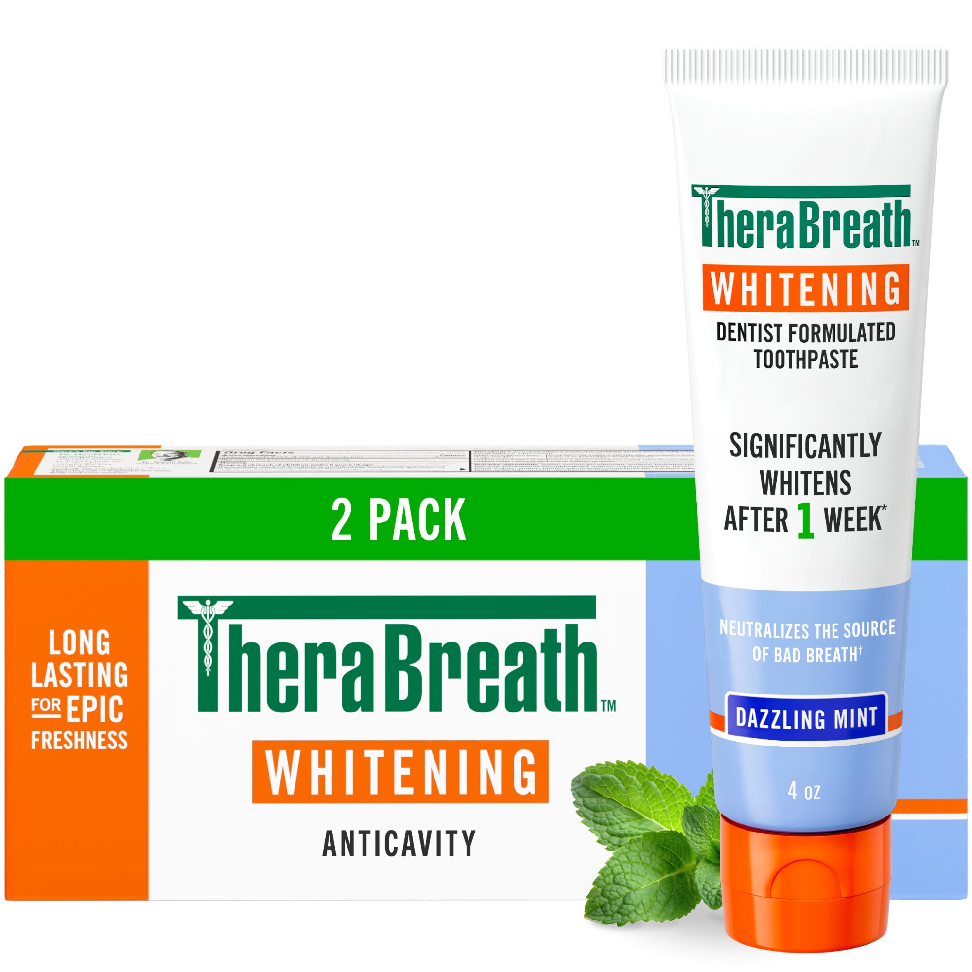 TheraBreath Whitening Toothpaste. Peroxide-Free & Anticavity. Dazzling Mint - Image 14